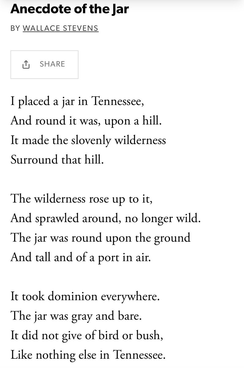 Reminded of this Wallace Stevens poem