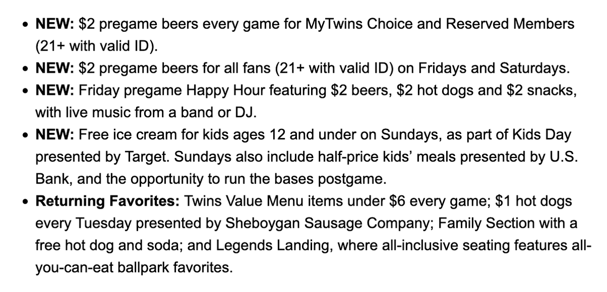 AaronGleeman's tweet photo. Twins are leaning into the pregame happy hour concept at Target Field this season, especially on Fridays and Saturdays. https://t.co/5JhxohbQaD