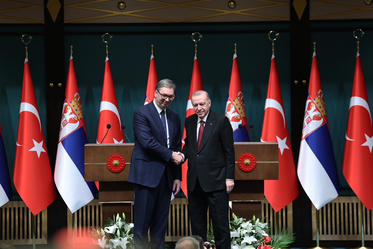 Cumhurbaşkanımız Sayın Recep Tayyip Erdoğan, Sırbistan Cumhurbaşkanı Aleksandar Vucic ile ortak basın toplantısı düzenledi.