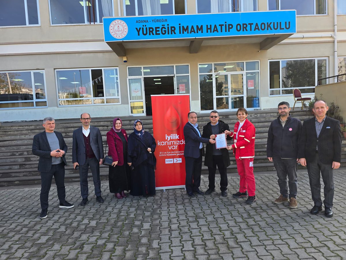 AdimDer01's tweet photo. 81 ilde eş zamanlı olarak Ramazan ayında kan bağışı oranının düşmesine binaen Kızılay ve Önder işbirliği ile Adimder olarak Yüreğir İmam Hatip Ortaokulumuzun katkılarıyla "İyilik Kanımızda Var" şiarıyla 11 Şubat 2026 tarihinde  kan bağışı etkinliği gerçekleştirilmiştir. https://t.co/nngrjG48Bc