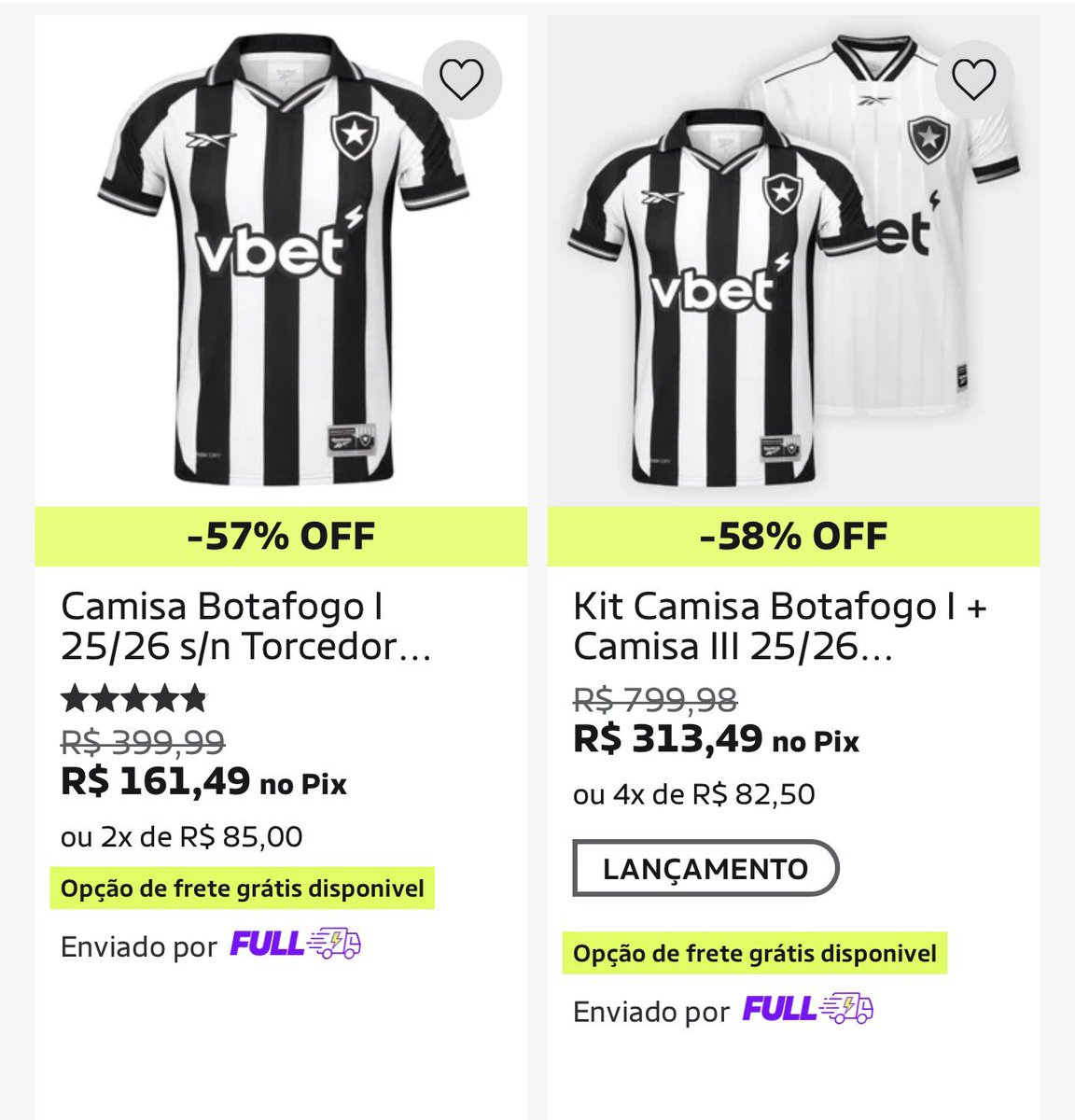 CentralBotafogo's tweet photo. Familia, na @Netshoes eles tão com uma promoção bizarra nos uniformes OFICIAIS!

Simplesmente saindo a menos de metade do preço, e usando cupom CENTRALBOTAFOGO tu consegue mais 10%.

Uniforme ATUAL por R$140, po. Não acha em nenhum lugar assim.

Link: https://t.co/KtV59LPomn https://t.co/N8SwNzfxHg