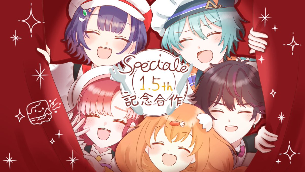 こちら1枚絵＆SDイラストで参加させて頂きました✨ とても素敵な作品に