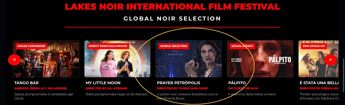 Prayer Petrópolis foi selecionado oficialmente para o Lakes Noir International Film Festival na categoria GLOBAL NOIR SELECTION ✨

O festival ocorre em Varese, Itália, de 24 a 27 de setembro de 2026