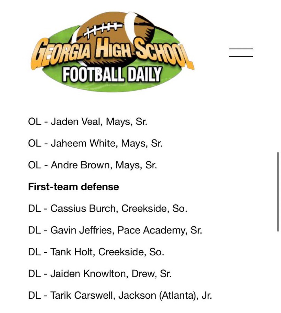 TarikCarswell56's tweet photo. @TarikCarswell Truly blessed to make fist team all region as a junior DL thank you GOD🙏🏾🖤 https://t.co/SyoVSGhPnw