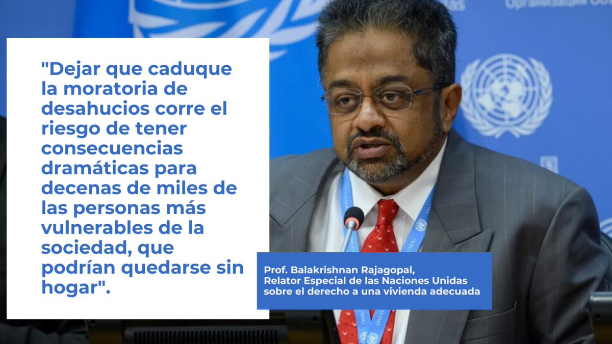 ‼️Reacción importante del Relator de la <a href="/ONU_es/">Naciones Unidas</a> de Vivienda ante el riesgo de que el voto de <a href="/GPPopular/">Grupo Popular Congreso</a>  <a href="/JuntsxCatMadrid/">Junts per Catalunya Congrés i Senat</a> tumbe el escudo social.