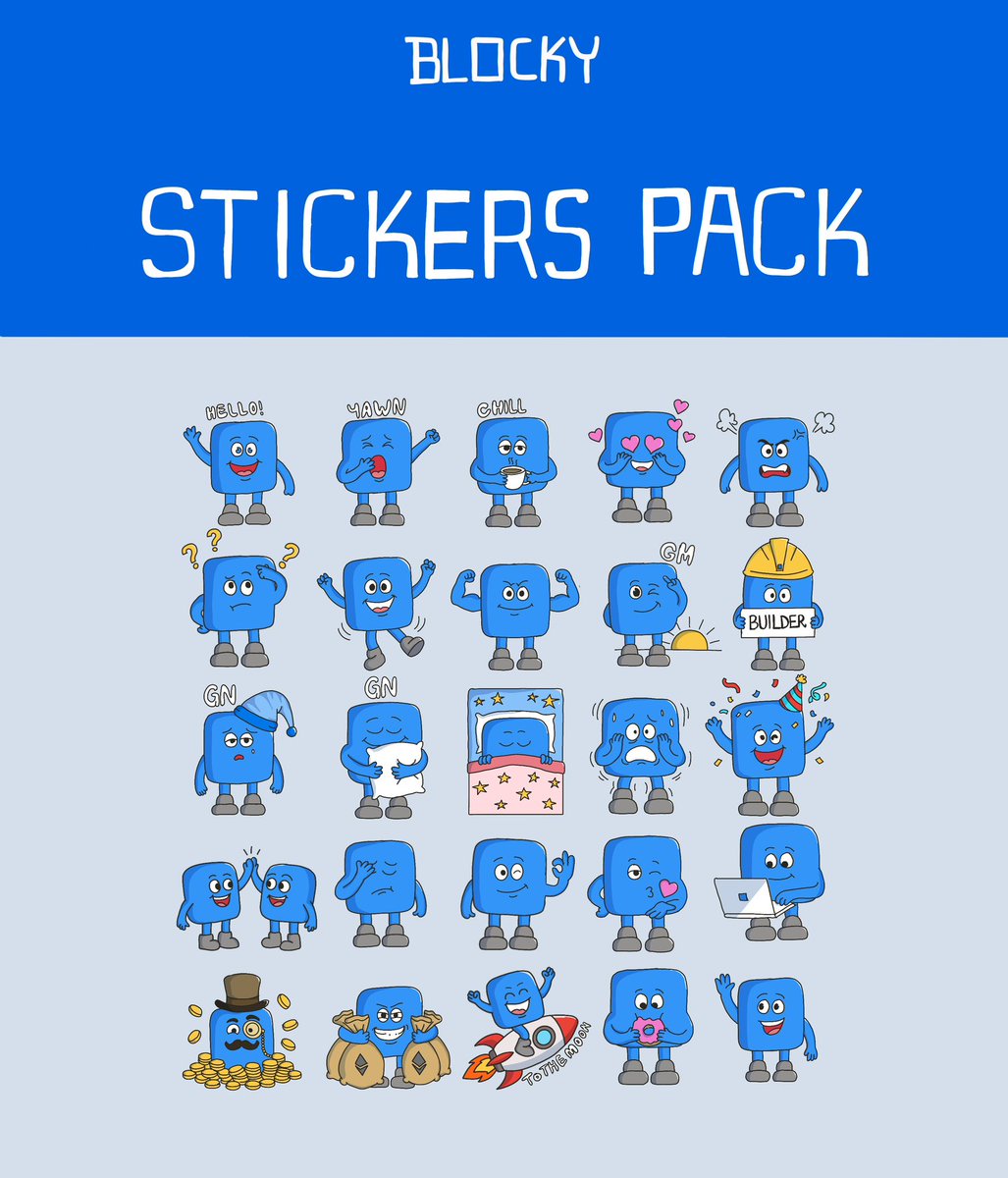 madebyshun's tweet image. I’ve been working nonstop to finish the first Blocky sticker pack.

Every sticker is hand-built, sketched and refined one by one. Just energy, and love for what I’m building on @base 

@blockyonbase started as an idea. Now it’s slowly becoming something people can actually use,