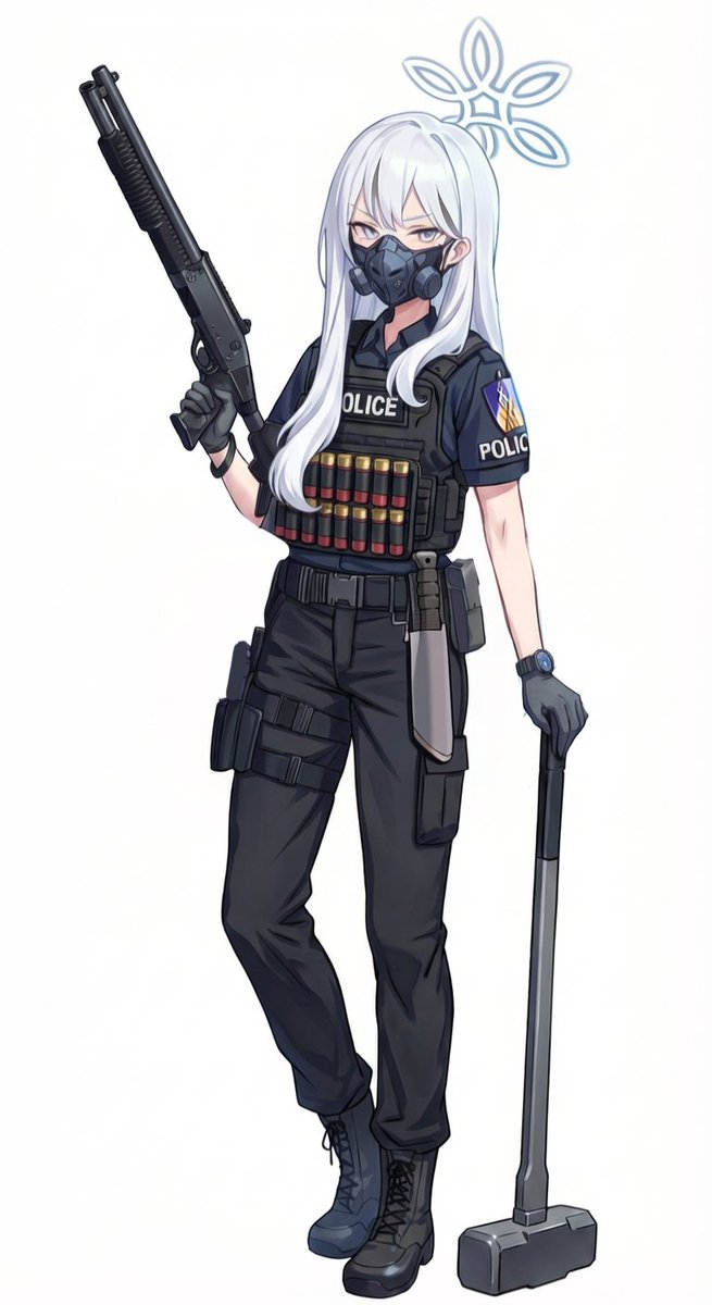 #ブルーアーカイブ 
臨戦コノカ
「それじゃ、まぁ……派手にいきますかぁ!!」
いつもと違いテンションブチ上げのコノカ。一番槍を取り、そのスレッジハンマーとショットガンで突入していく鋼の女。 