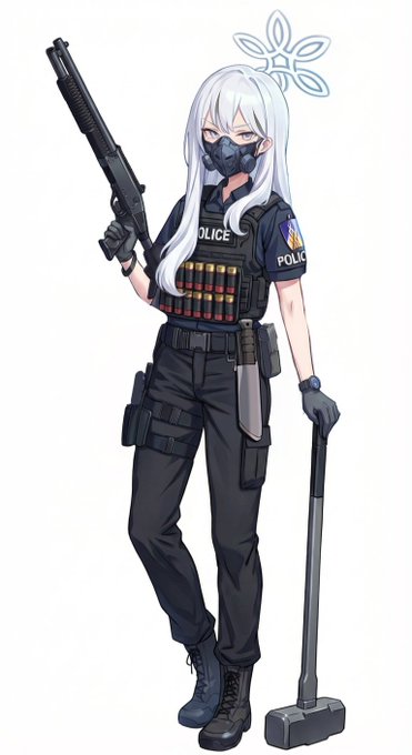 #ブルーアーカイブ 
臨戦コノカ
「それじゃ、まぁ……派手にいきますかぁ!!」
いつもと違いテンションブチ上げのコノカ。一番槍を取り、そのスレッジハンマーとショットガンで突入していく鋼の女。 