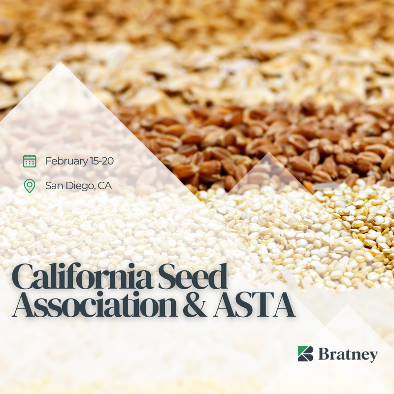 Join us at the California Seed Association &amp; ASTA Conference in San Diego, Feb 15–20.

Excited to connect with seed industry leaders and discuss solutions for seed processing operations.
#ASTA #Bratney