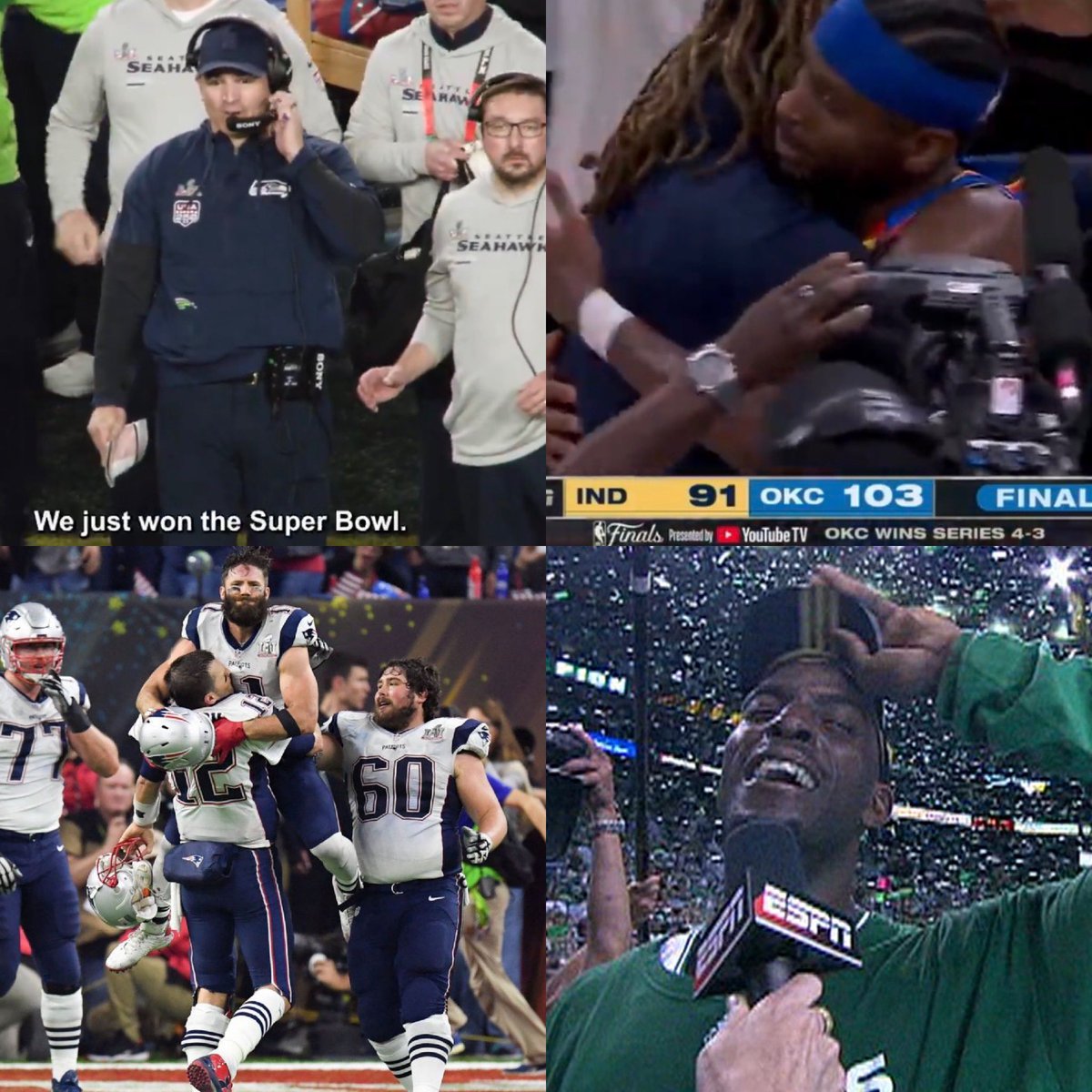 iJordanMoore's tweet image. Maybe it’s just me… but winning championships doesn’t feel the same anymore.

The celebrations feel quieter. Less emotional. Players and coaches don’t seem to explode with joy the way they used to.

Yeah, every game and moment is different but watching teams like the Seahawks…