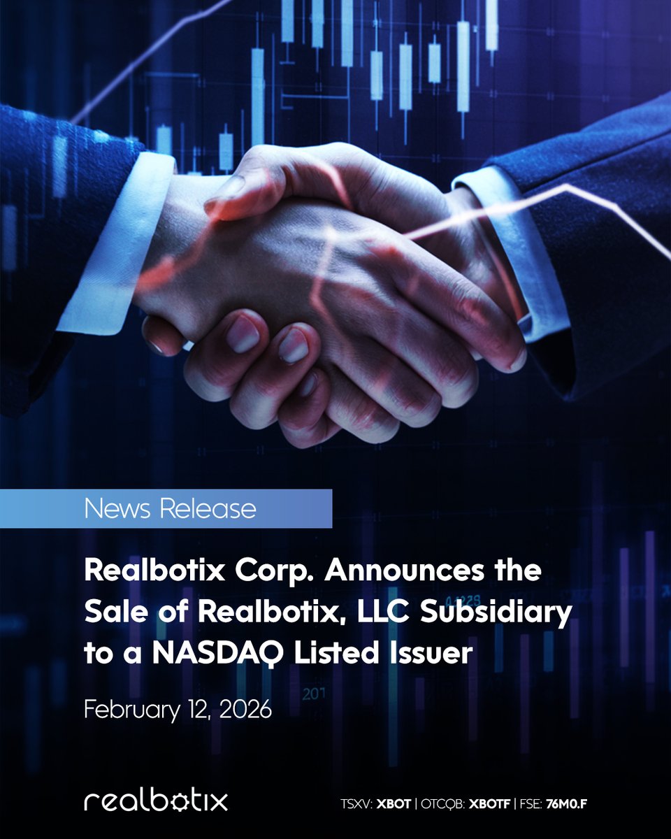 📢 Realbotix signs deal to list its robotics subsidiary on the NASDAQ.

Read more: ordnl.link/JIbt88v

🇨🇦 #TSXV: $XBOT $XBOT.V 🇺🇸 #OTCQB: $XBOTF

#AI #physicalAI #embodiedAI #robots