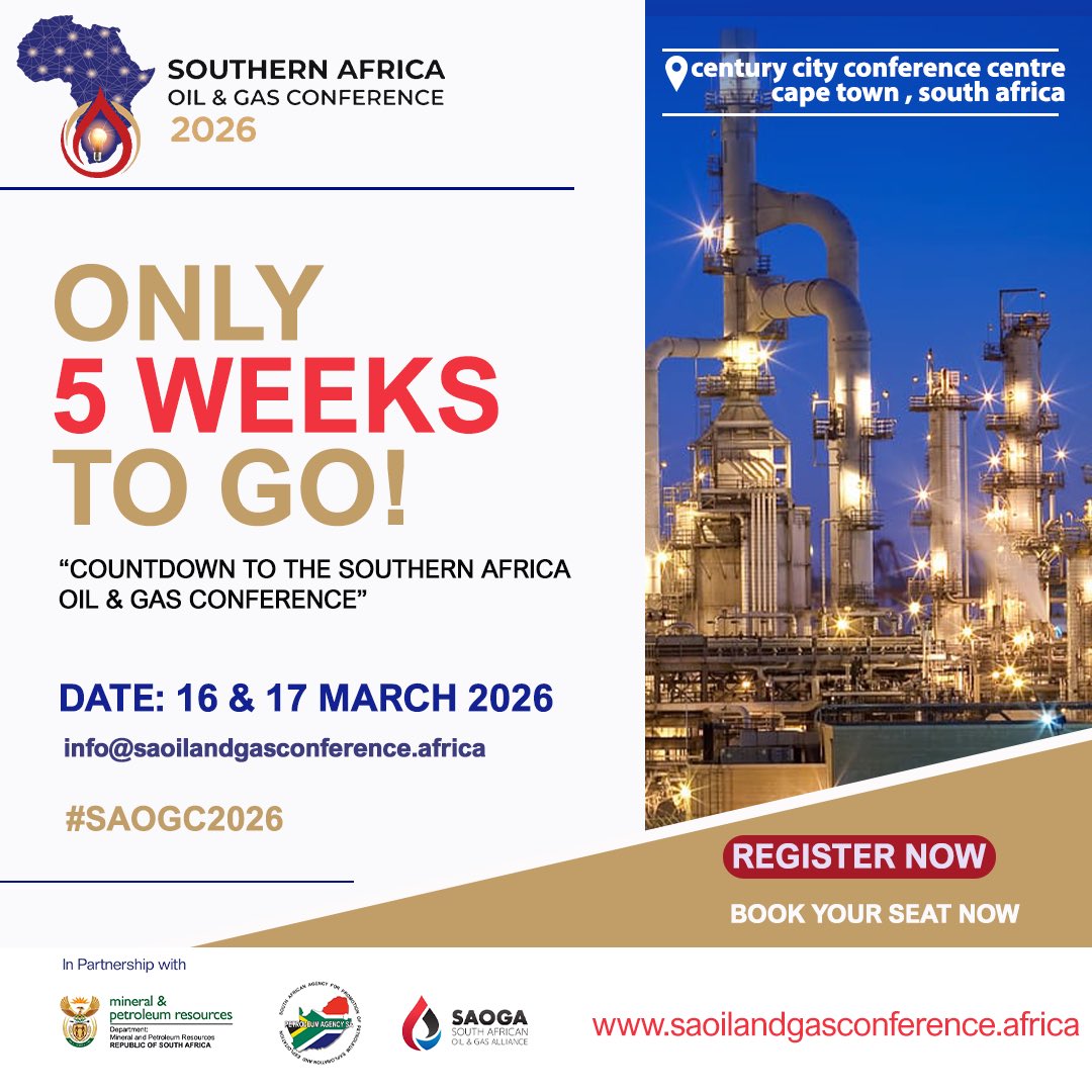 It’s truly exciting that we are 5 weeks away from the 5th annual #SAOGC2026 , with over 300 participants this is definitely one of the most important conferences we have in Africa!

#UpstreamOilAndGas