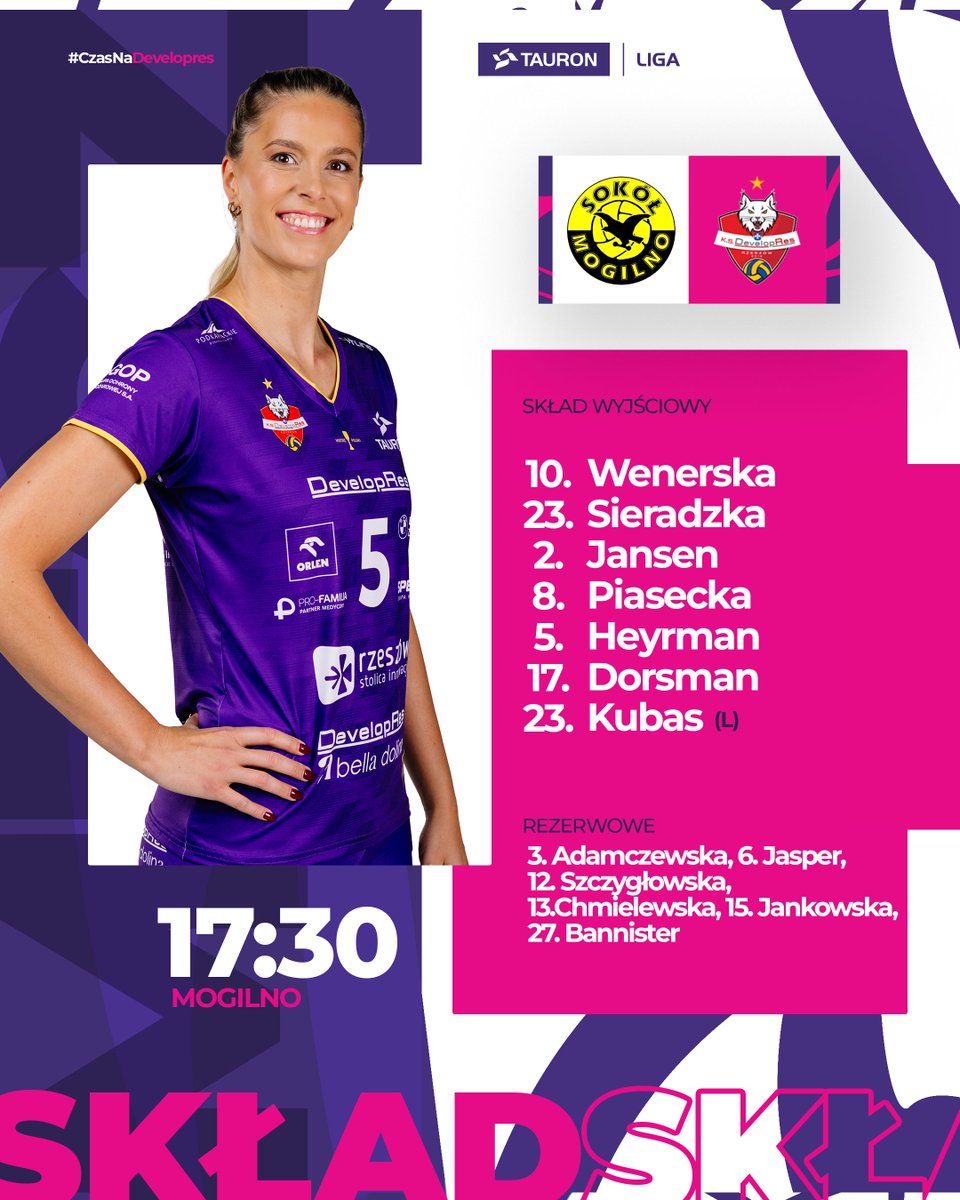 KSDevelopres's tweet image. Ekipa Rysic na walkę z Sokołami! 😉
Walczyć Rysice! ✊️
#CzasNaDevelopres #Developres