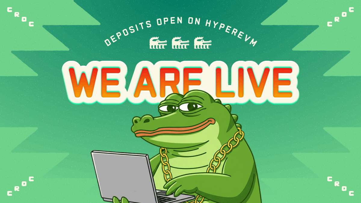 Hypercroc_xyz's tweet photo. HyperCroc is live 🐊🚀

Deposits are now open on HyperEVM.

What you can do right now 👇
🐊 Deposit into HyperCroc vaults
⚡️ Start earning XP immediately
🧩 Boost XP with NFTs, loyalty, and referrals
🌱 Farm Season 1 XP toward the $CROC TGE

Season 1 overview ⏳
🗓 60-day farming period
💰 40,000,000 $CROC allocated to XP farmers
📈 Early and consistent participation earns more XP
🔁 XP converts to $CROC at TGE based on your share

This is a real launch.
Capital is live.
XP is live.

Enter the swamp 🐊
https://t.co/rU1Ey8n5t7

Note: Base XP, which you get for your NFTs, will be added to the leaderboard tomorrow. If you already want to check your base XP today, you need to deposit at least 1$ in order for the XP to show up on the leaderboard.