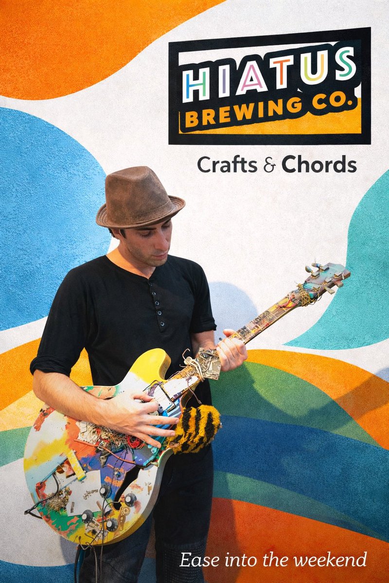 HiatusBrewing's tweet photo. Ease into the weekend with Crafts &amp; Chords tonight.

Nick Soliday brings his acoustic music from 6–8 PM, the perfect backdrop for great beer and easy conversation.

🎶 6–8 PM
🍺 Hiatus Brewing Co.
No cover. Just good vibes.

#HiatusBrewing #CraftsAndChords #Brewery #CraftBeer https://t.co/tSfUyXCX0q