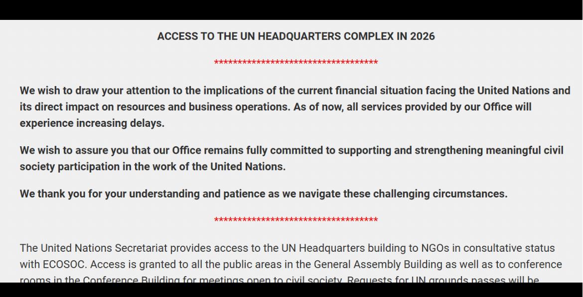 MatteaMerta's tweet photo. The UN is REALLY hurting financially. Just received this notice.

Last year, I overheard UN Security saying they had to close down all but one entrance because they couldn't afford to keep staff 😳 Keep in mind that this was before Trump's removal of U.S. funds! https://t.co/b8DJADTa5u