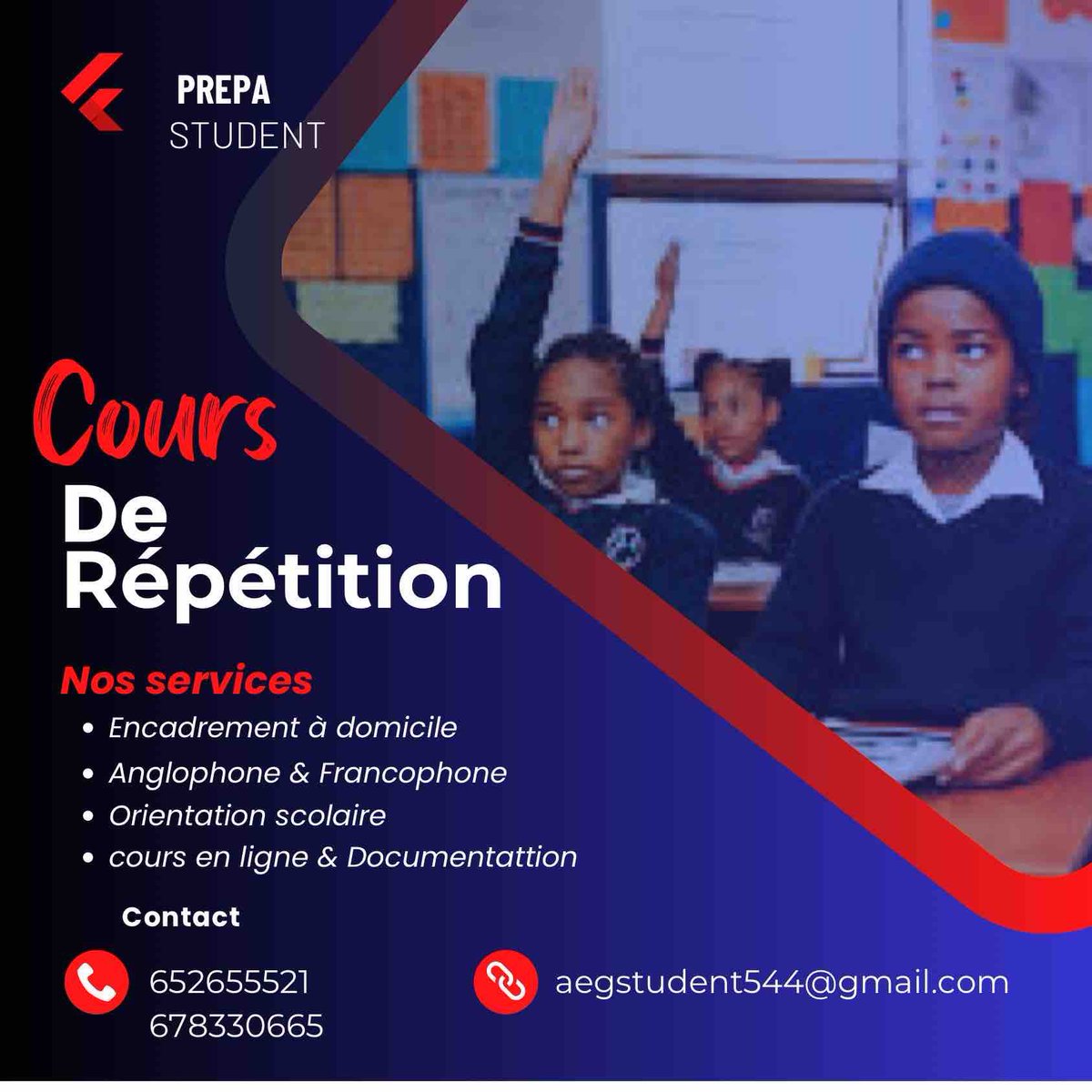 EssombaAuguste1's tweet photo. J’ai plus de 200 enseignants dans la ville de Yaoundé prêts à remonter le niveau des vos enfants. Toutes classes confondues 🎓🎆 https://t.co/dDINdAbuyK