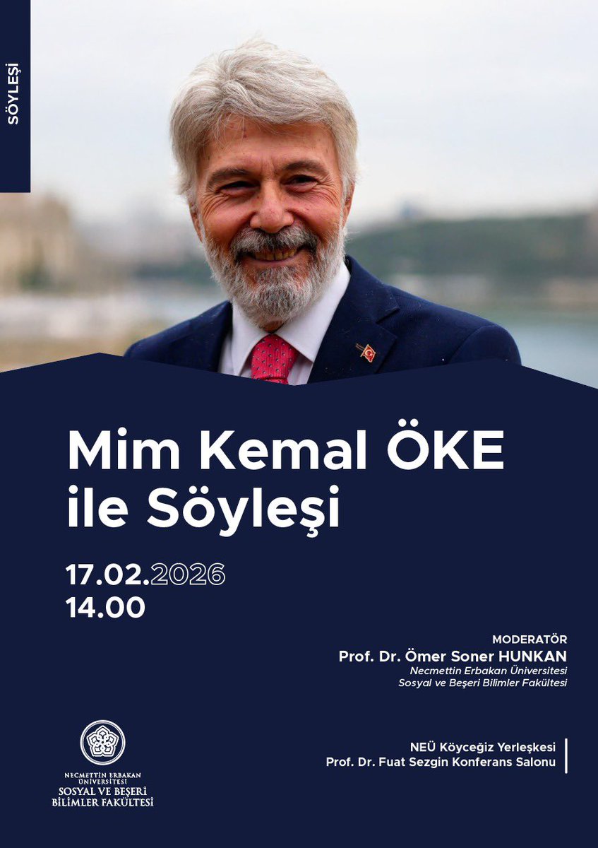 sonerhunkan's tweet photo. NEÜ Sosyal ve Beşeri Bilimler Fakültesinin Özel Konuğu: Mim Kemal ÖKE https://t.co/dvN6XXMd7O