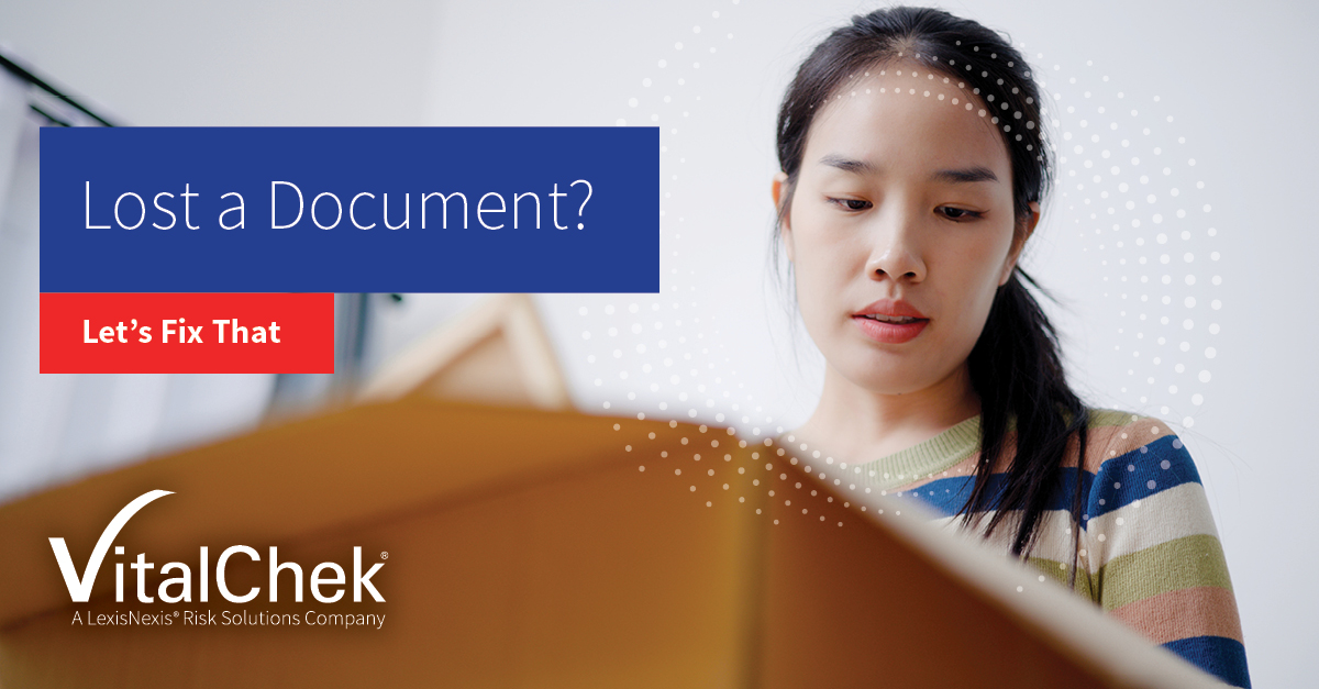 Can’t find an important document? Do not stress. VitalChek helps you order certified copies online in minutes. splr.io/6015QyVlx