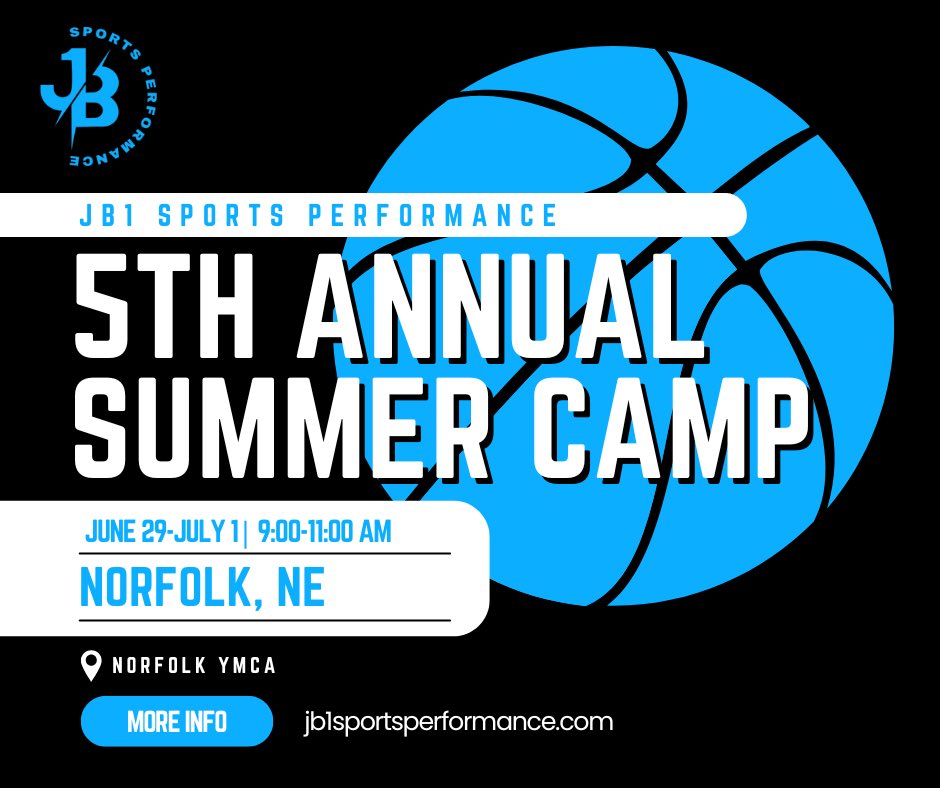 Back where it all began 🔁 

5th Annual JB1 Summer Camp 🏀 
🗓️ June 29-July 1
📍 Norfolk YMCA
⛹️ Boys &amp; Girls 4-9th (Fall 2026) 

Mark your calendar, we’ll see you in the gym this summer 🤝