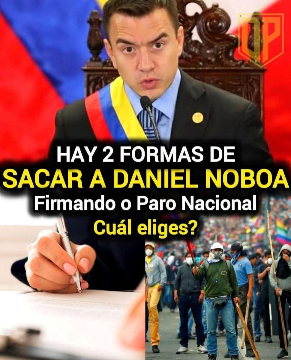 ¿O te vas por las vas las buenas o te vas por las malas?

Vos escojes mmvrha <a href="/DanielNoboaOk/">Daniel Noboa Azin</a>