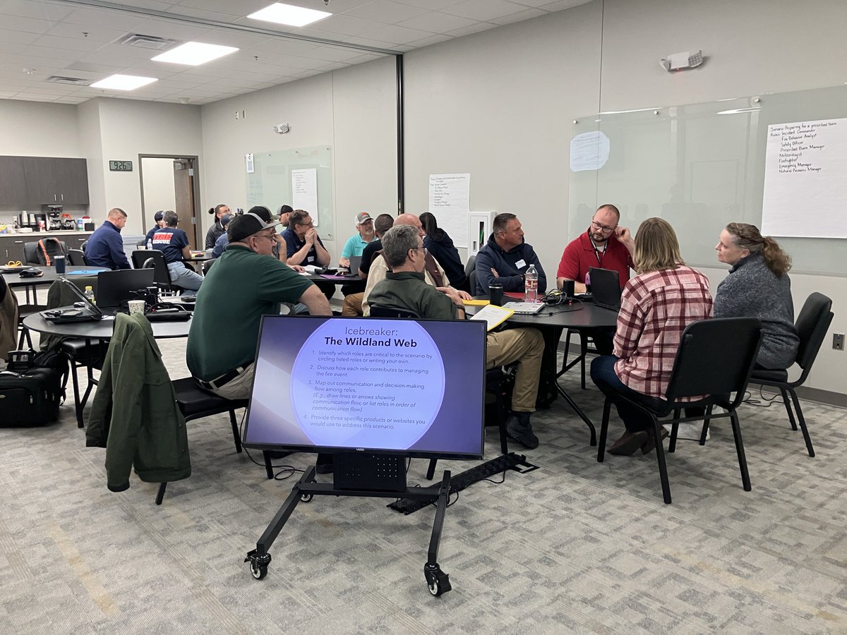 okmesonet's tweet photo. OK-FIRE Coord Dr. @mattox_monica discusses weather conditions, fuel models, and best practices for prescribed burns and surpressing wild fires. #okfire https://t.co/bQTQGjtCSe