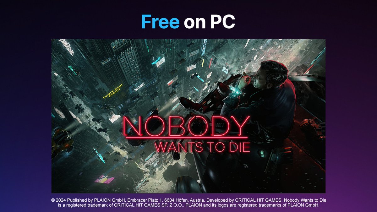 The city's dark secrets will be brought to light. It's only a matter of time. Nobody Wants to Die is available for FREE until February 19. epic.gm/free-games <a href="/nwtdgame/">Nobody Wants to Die - Out Now</a>