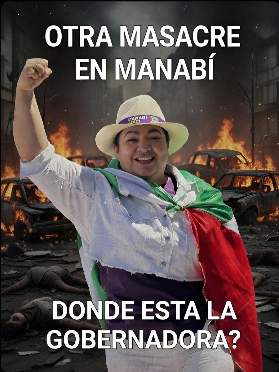 siguen las masacres en manabi mientras la gobernadora sigue haciendo show y grabando videos para tiktok, más de un año en el cargo y tiene a la provincia sumergida en matanzas hasta cuando vamos a tener a esta incompetente en el cargo? a noboa no le interesa la provincia.