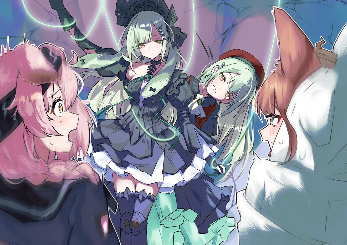 アークナイツコラボ💚💚
#Arknights #AveMujica  #bandoriart 