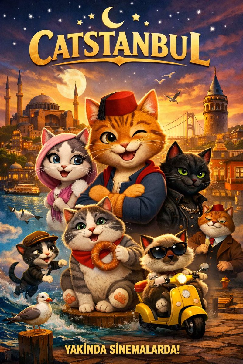 Hala nasıl birisi çıkıp Catstanbul isimli bir animasyon yapmadı hayret doğrusu. 
#catstanbul #cat #kedi
