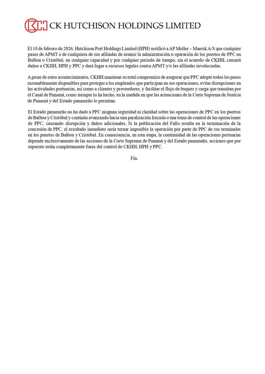 Hutchison Ports PPC tweet media