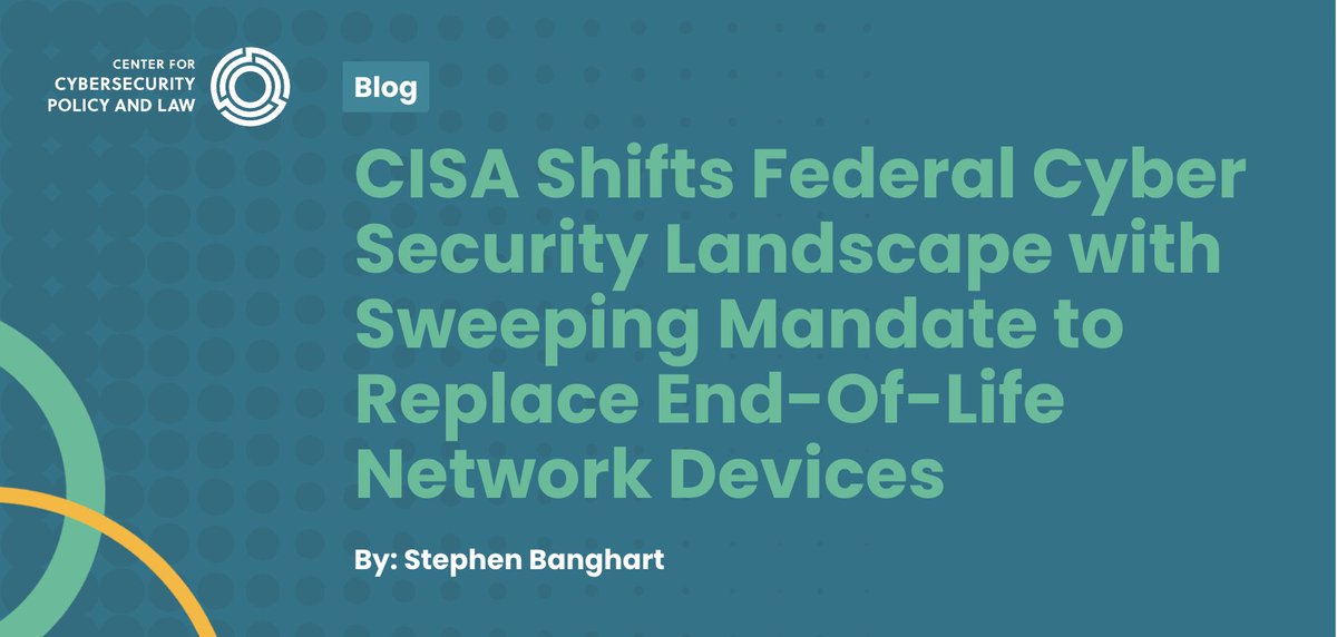 Center for Cybersecurity Policy and Law tweet media