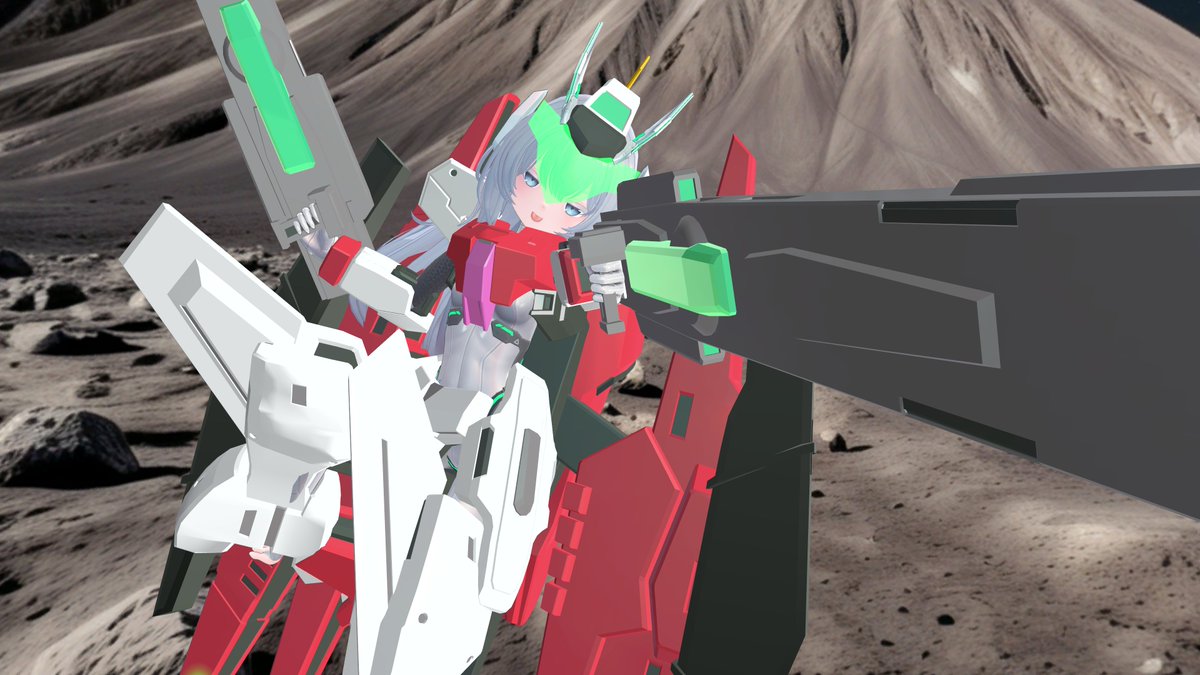 『これは戦いじゃないわ...
　命を守るための！！！　』

完成！！！GNアーチャーMuonちゃん！！！
「ジーエヌ」じゃなくて「ガン」と読むのです！
僕は今回初めて知りました！！！
#VRC_MS少女 #MS少女 #VRChat