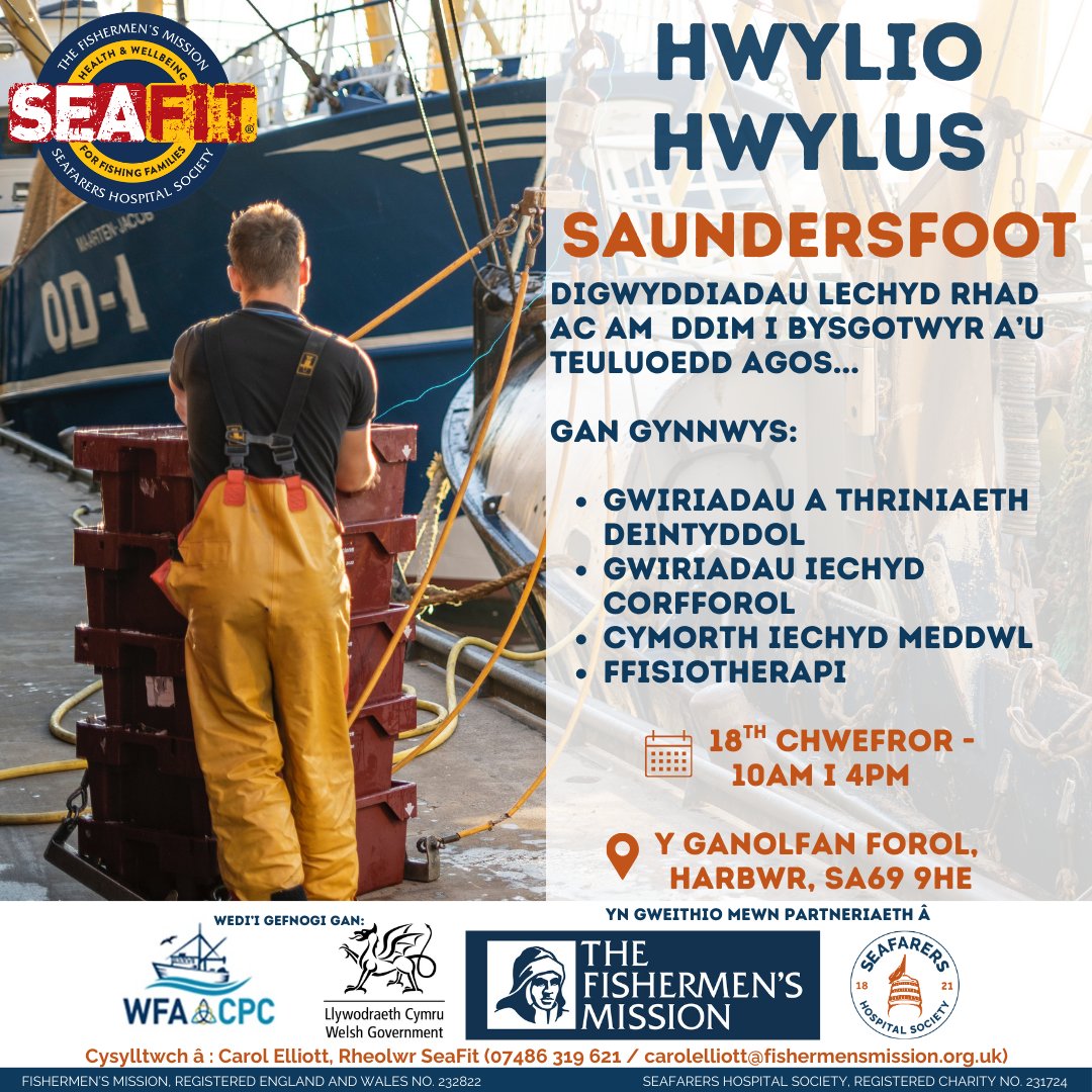 seahospital's tweet photo. We can't wait to kick off another bumper year of #SeaFit events in #Wales next week, starting in the Pembrokeshire fishing village of Saundersfoot!
https://t.co/b23Ez5YJuu
No appointments necessary! Just say hello to our friendly team members from our partners @thefishmish https://t.co/EuJO0FiDK0