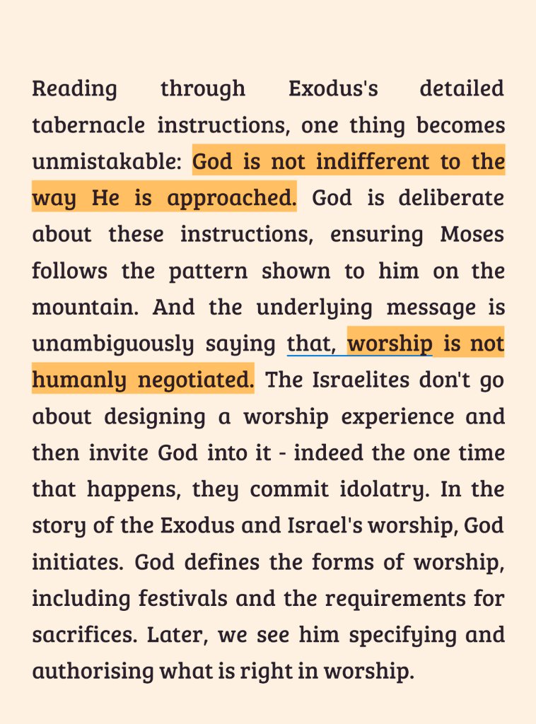 FaithAnd_Reason's tweet photo. Some thoughts on the book of Exodus.
God does not leave worship to be negotiated. https://t.co/BF3DNTeke1