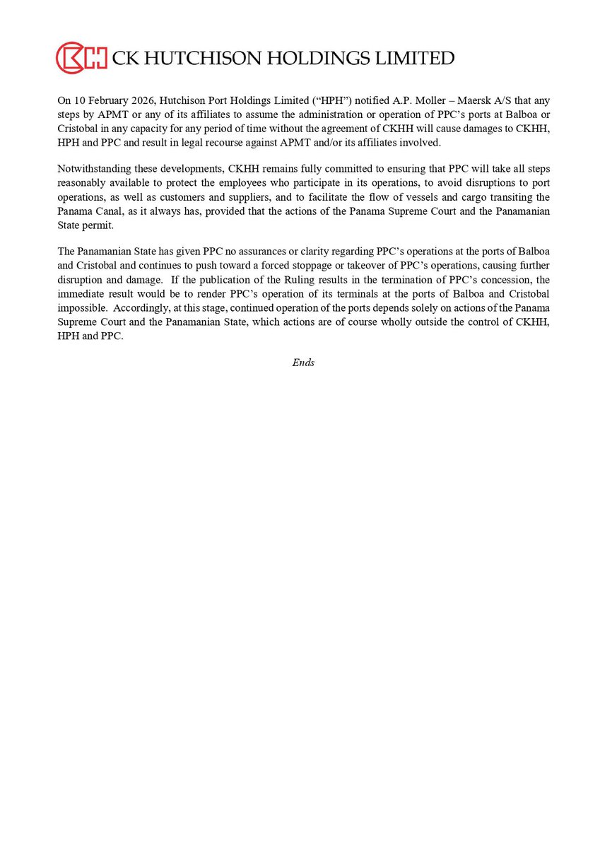 Hutchison Ports PPC tweet media