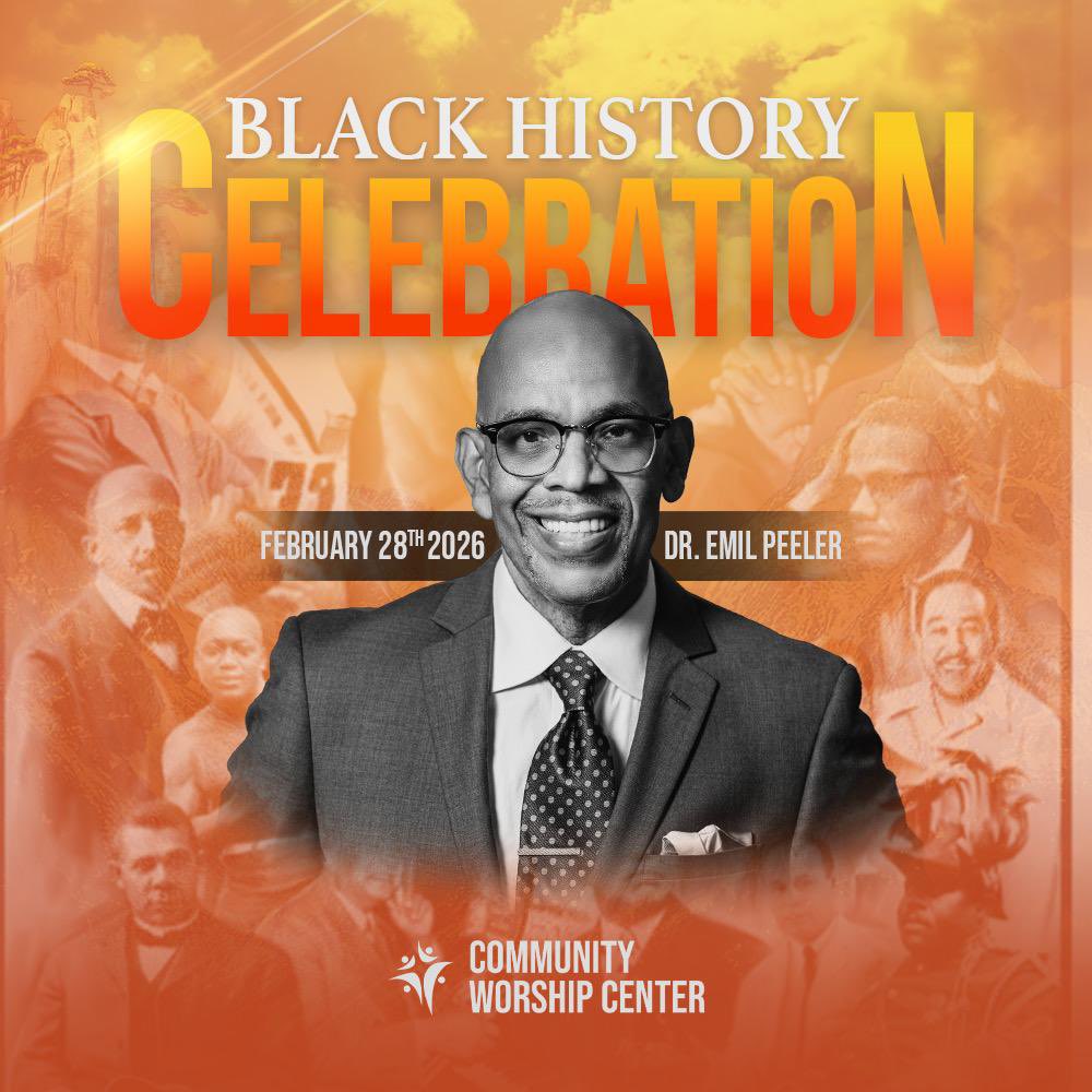 cwcsda's tweet photo. You’re invited! ✨

Feb 28 at Community Worship Center as we celebrate Black History Month with guest speaker Dr. Emil Peeler (Oakwood University). 🙏🏿🙌🏾

Join us for worship, reflection &amp; celebration. ✊🏿🌍

#BlackHistoryMonth #cwcsda #LetsGROWTogether https://t.co/r6ffCGoMEr