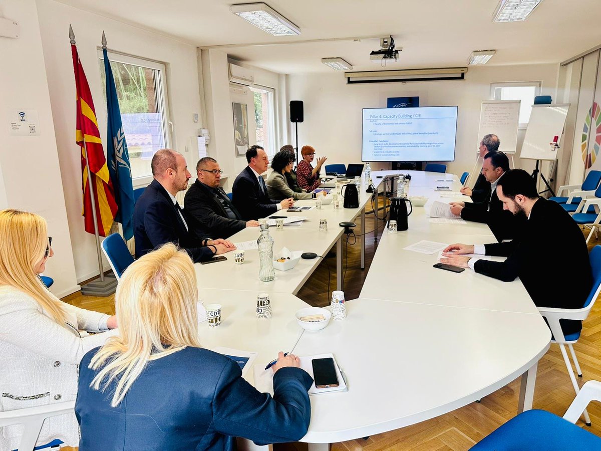 The UN RC (<a href="/columbia_rita/">Rita Columbia</a>) and representatives of <a href="/MFA_MKD/">MFAFT North Macedonia 🇲🇰</a> met with business chambers today to discuss the cooperation in promoting the crucial role of the private sector in sustainable development #privatesectorsustainabilityplatform