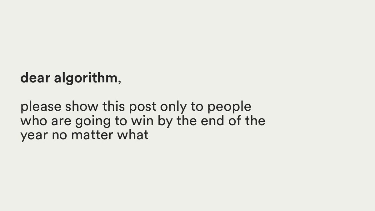 dear algo!