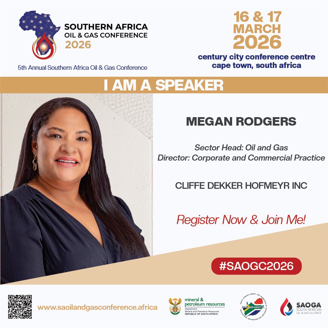 Looking forward to learning more about Oil and Gas. One of our speakers is Ms. Megan Rodgers. I know this will be valuable knowledge on the platform. #SAOGC2026 5 weeks left, register today. 📌