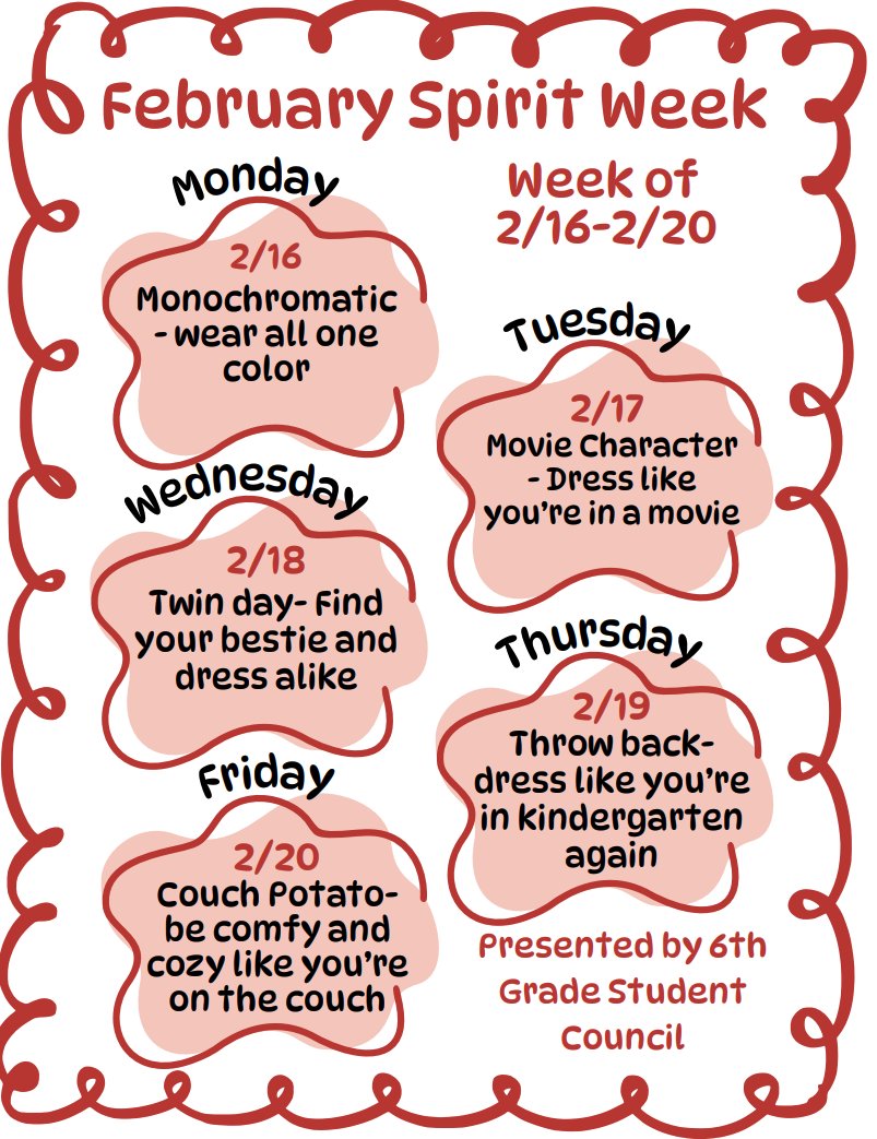 Spirit Week Next Week Presented by Student Council! #schoolspirit #windhamsd #windhamnh #Community