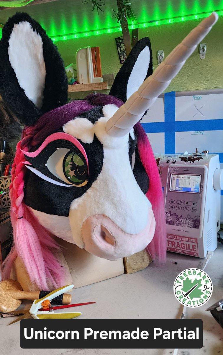 Unicorn Premade in the works for FWA!
I feel like Ive been working on this forever!

This is my first time learning how to weft a mane!
An interesting process
Did you know that Horn is removable?

Look Forward to this dazzling partial at FWA 2026✨

#fursuit #fursuitmaker #furry