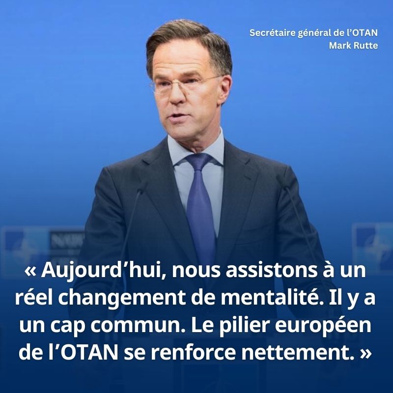OTAN_FR's tweet photo. « Nous travaillons ensemble, en Alliés, pour construire une capacité de dissuasion et de défense performante. »
— @SecGenNATO | #DefMin https://t.co/Y3cOAKyXXB