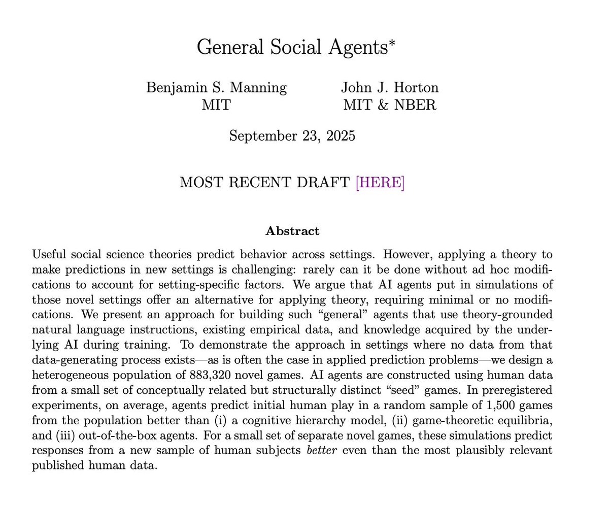Friends do not let friends use off-the-shelf AI models to study human behavior. 

There are now several excellent papers demonstrating that AI *agents*---with proper scaffolding and trained specifically on human data---do emulate human behavior and beliefs quite well.