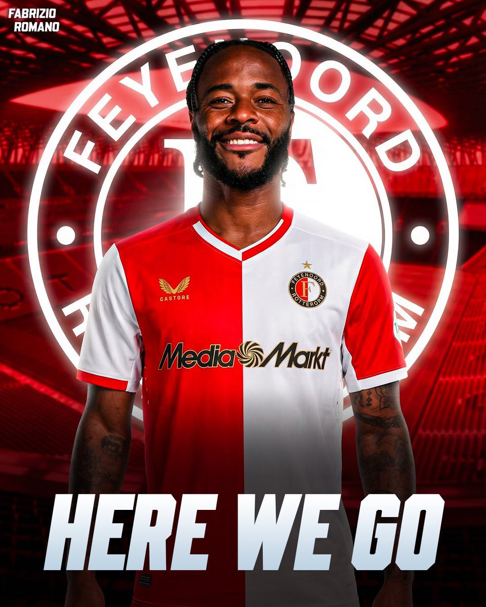 DTalkingArsenal's tweet image. 🚨@FabrizioRomano: Former Arsenal winger Raheem Sterling has officially joined Feyenoord as a free agent. ✅🔴⚪️🏴󠁧󠁢󠁥󠁮󠁧󠁿 #AFC #Sterling