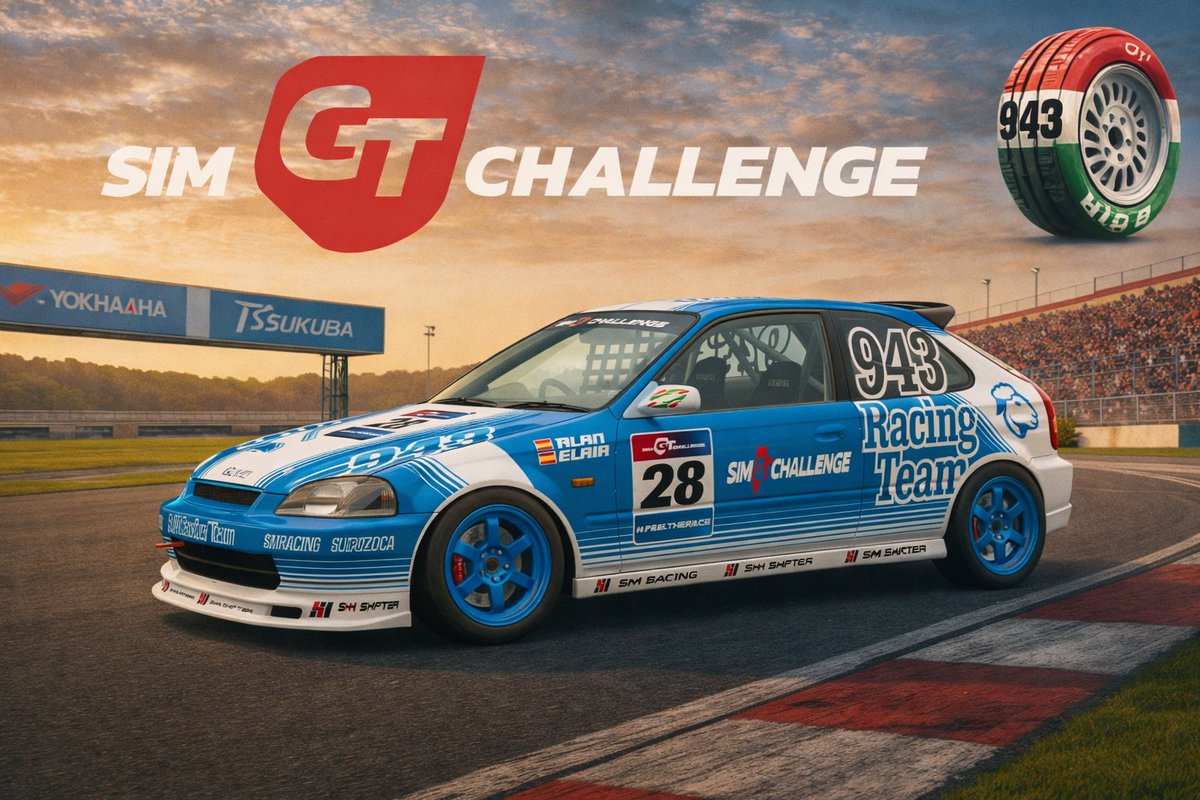 Arranca el campeonato de <a href="/SimGTChallenge/">SimGTChallenge</a> !!!

🎮 Organización: <a href="/SimGTChallenge/">SimGTChallenge</a>
🏎️ Piloto: <a href="/AJ_SimRacing/">AJ SIMRACING</a>
🛠️ Equipo: <a href="/943_RACING_TEAM/">NueveCuatroTres Racing Team (NCT)</a>
📍 Combinación: Honda Civic Type R (EK) Touring Car   + Tsukuba Circuit
📽️youtube.com/@mach25gaming

🔥 ¡Nos vemos en pista!