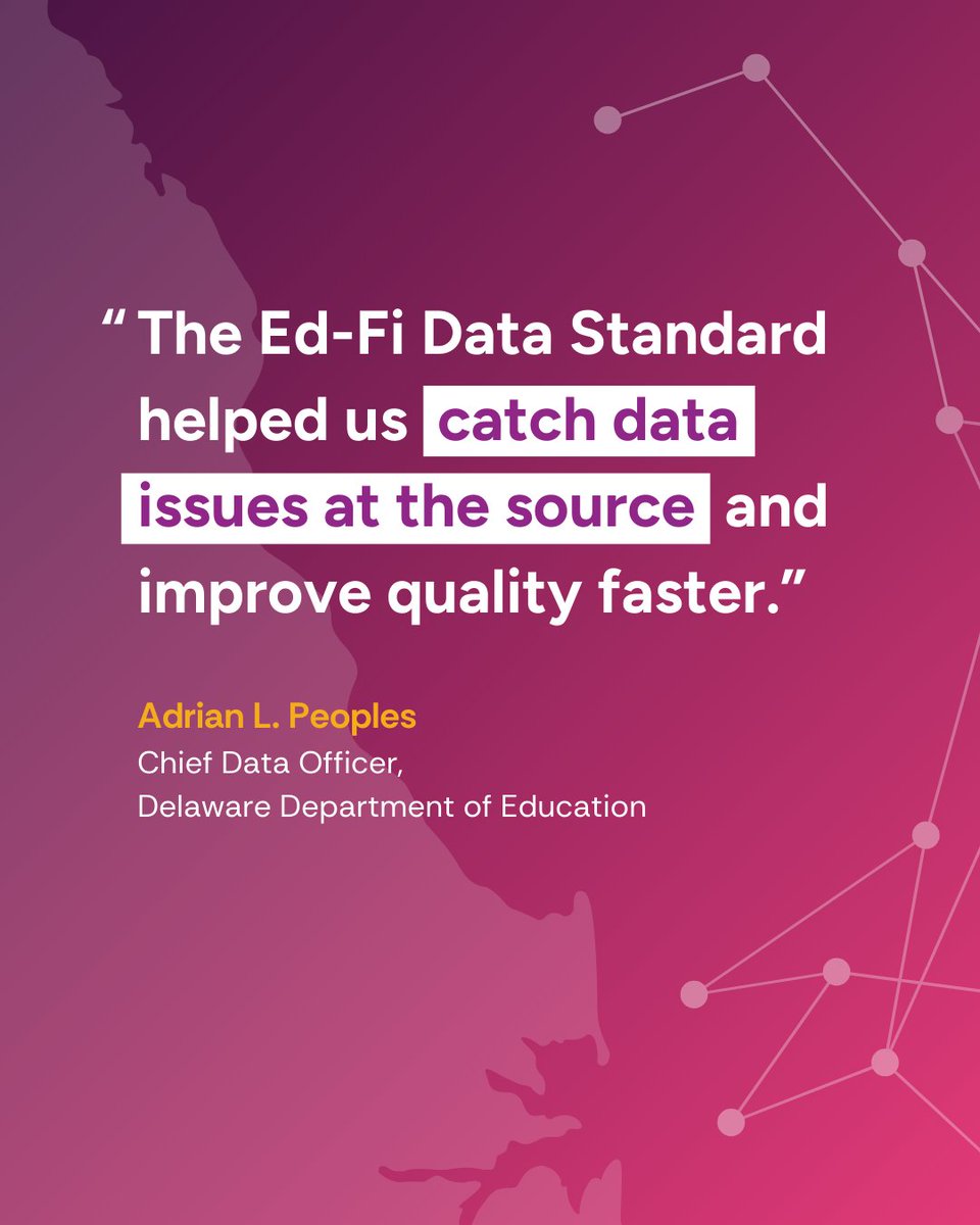 edfialliance's tweet photo. Better data protects better decisions. In Delaware, validating data at the source helped 145,000 student records move smoothly across systems, improving reporting and protecting funding. Cleaner data. Smarter action. https://t.co/eWFY6lYi8I