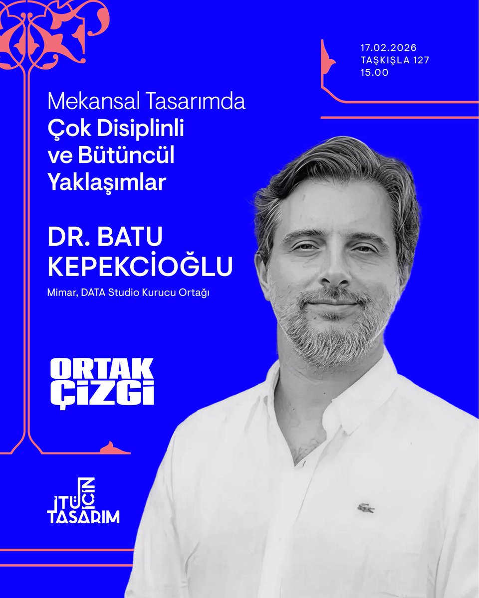 Dr. Mimar Batu Kepekcioğlu Ortak Çizgi’de!

DATA STUDIO || Disiplinler Arası Tasarım Stüdyodu kurucu ortağı Dr. Mimar Batu Kepekcioğlu, “Mekansal Tasarımda Çok Disiplinli ve Bütüncül Yaklaşımlar” başlıklı konuşmasıyla bizlerle olacak. 

🔗 Başvuru için: 
forms.gle/y6bdUEBtgABb7b…