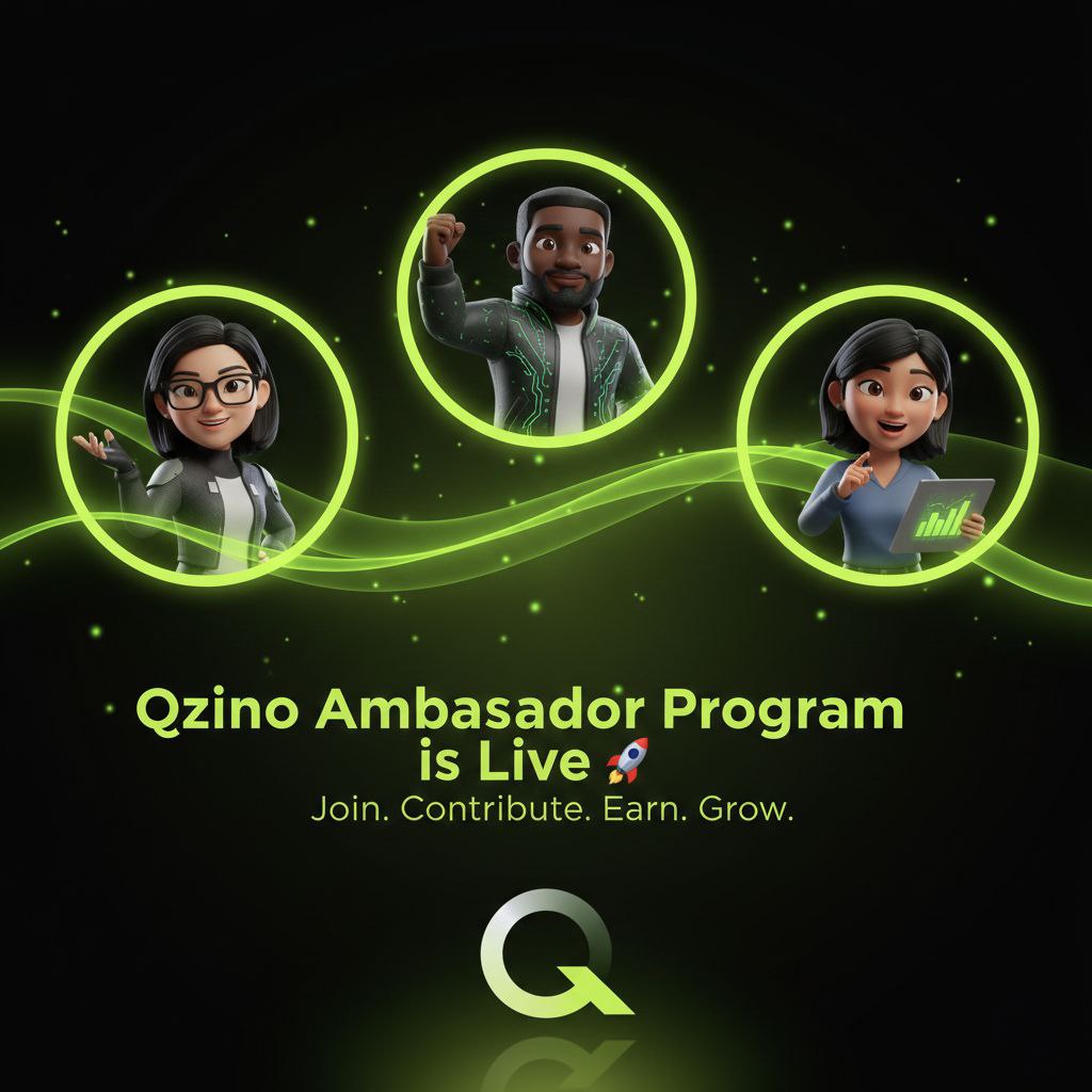 toxcryptox's tweet photo. @qzino_official The Qzino Ambassador Program is officially live! 🚀

Join the ecosystem, contribute your way, and start earning from day one. Content, traffic, or community — your role, your growth.
Excited to be part of this journey.
Let’s build with Qzino. 💚 https://t.co/6eHCtoX8ds