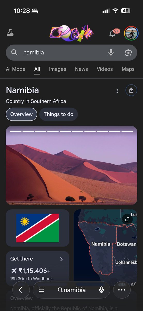 Abijeet's tweet photo. Just so you know, this is Namibia. It is beautiful, and a wonderful country. Let us encourage them :) We’ll played Namibia 👏 #INDvsNamibia #T20WorldCup2026 https://t.co/MdUP28Sk34